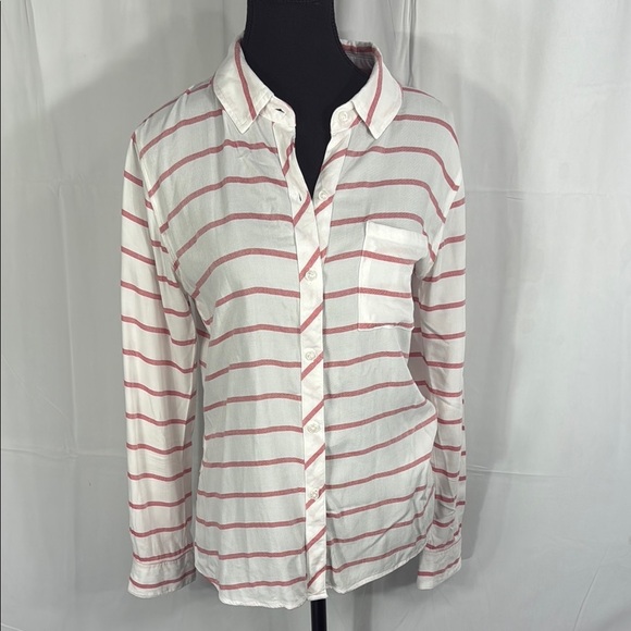 Rails White and Red Striped Casual Shirt - Picture 1 of 7